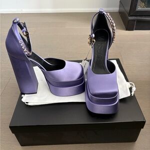 Versace Women's Purple Platform Heels